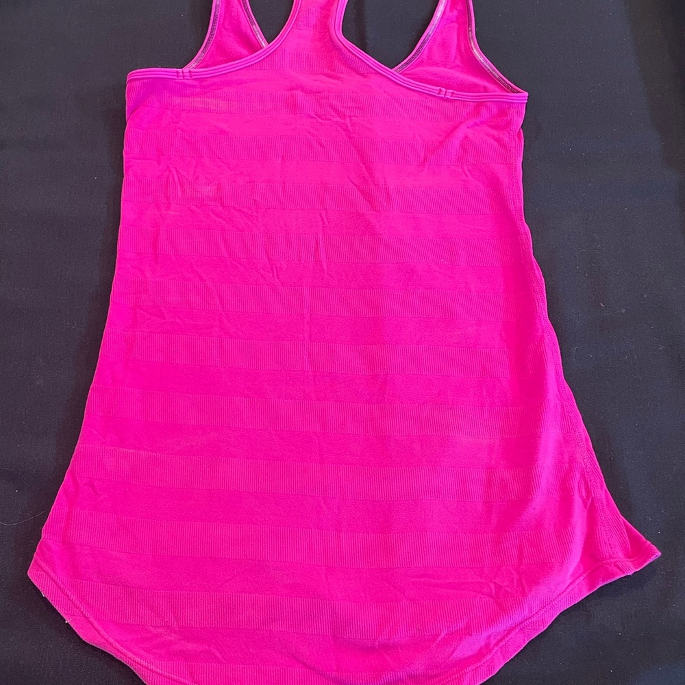 Lululemon Paris Pink Racerback Striped Rib. W1940S Size 4 - Picture 12 of 15